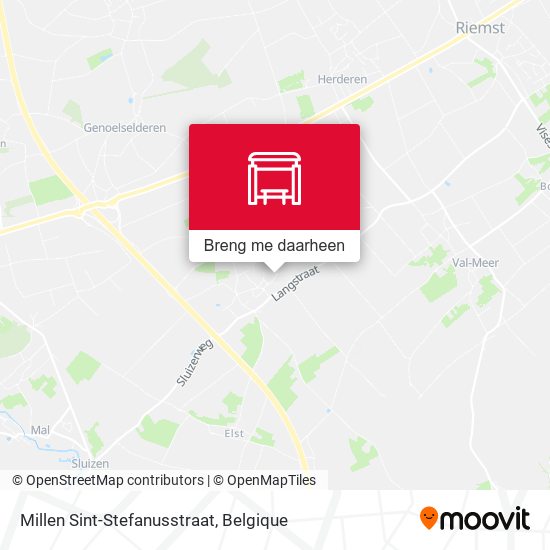 Millen Sint-Stefanusstraat kaart