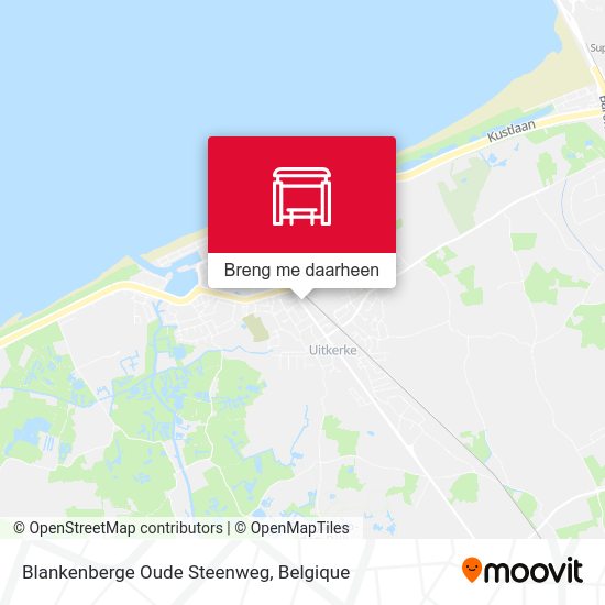 Blankenberge Oude Steenweg kaart