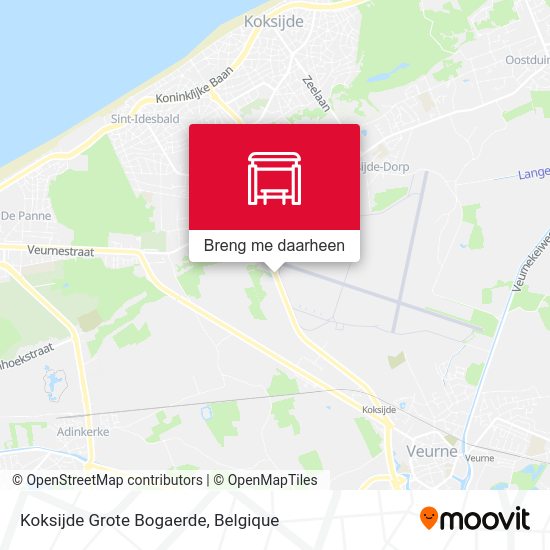 Koksijde Grote Bogaerde kaart