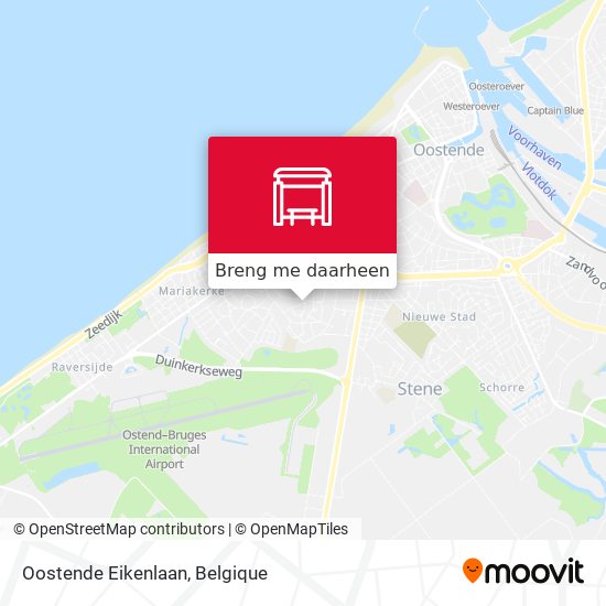 Oostende Eikenlaan kaart