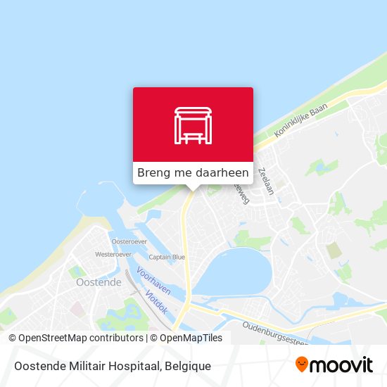 Oostende Militair Hospitaal kaart