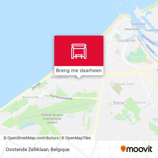 Oostende Zelliklaan kaart