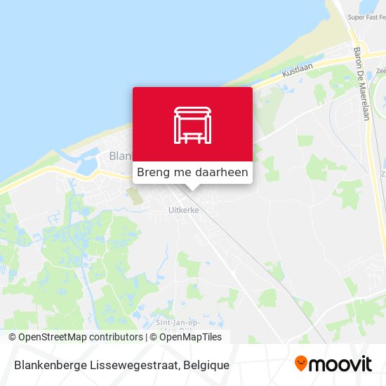 Blankenberge Lissewegestraat kaart