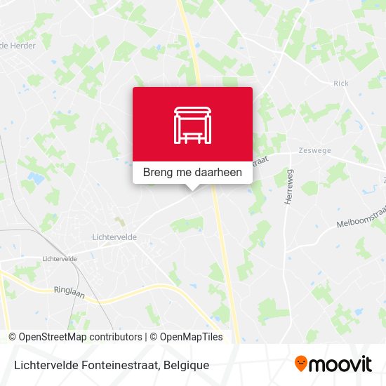 Lichtervelde Fonteinestraat kaart