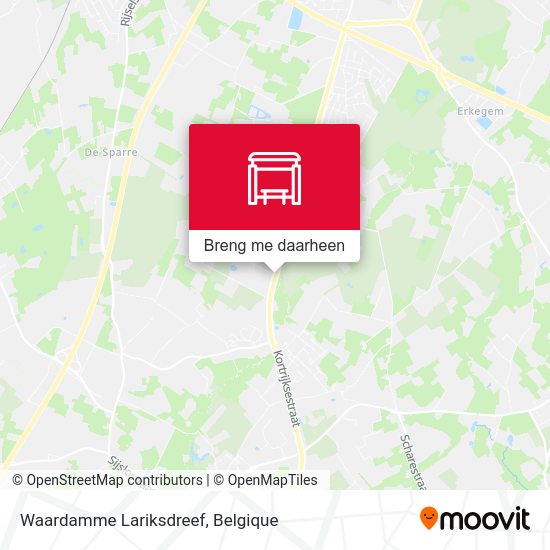 Waardamme Lariksdreef kaart