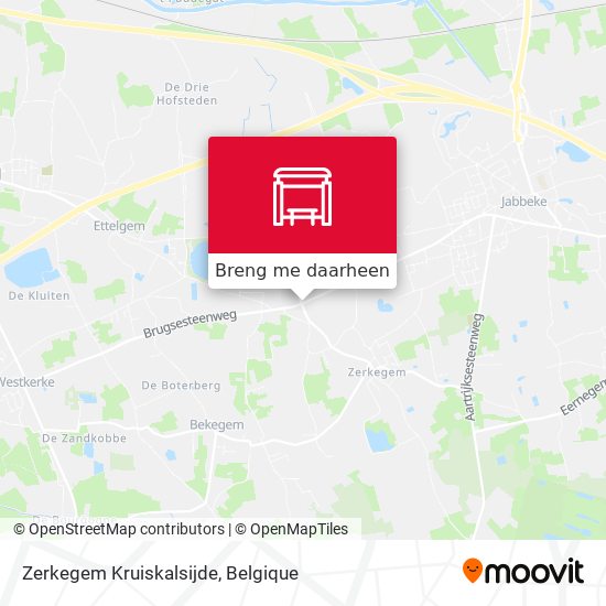 Zerkegem Kruiskalsijde kaart