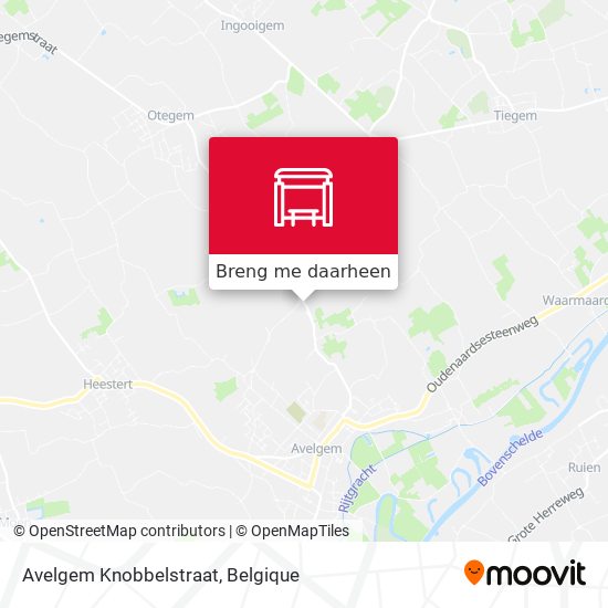 Avelgem Knobbelstraat kaart