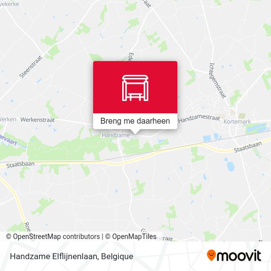Handzame Elflijnenlaan kaart