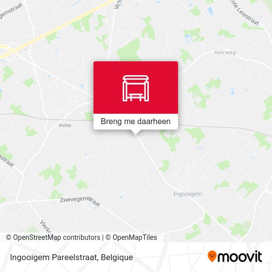 Ingooigem Pareelstraat kaart