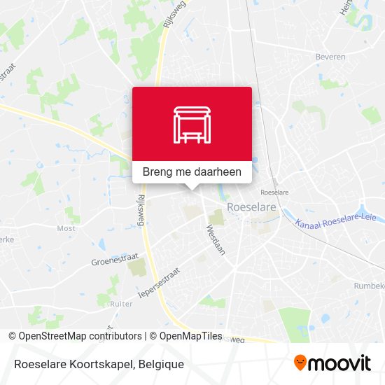 Roeselare Koortskapel kaart