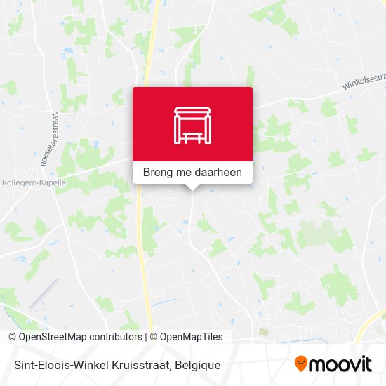 Sint-Eloois-Winkel Kruisstraat kaart