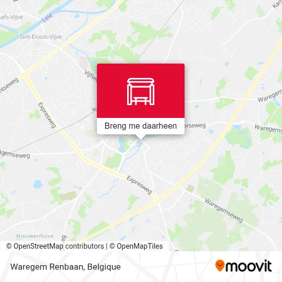 Waregem Renbaan kaart