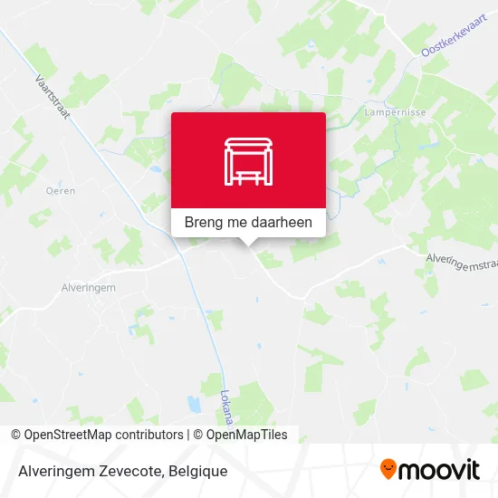 Alveringem Zevecote kaart