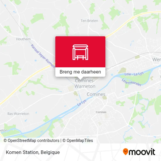 Komen Station kaart