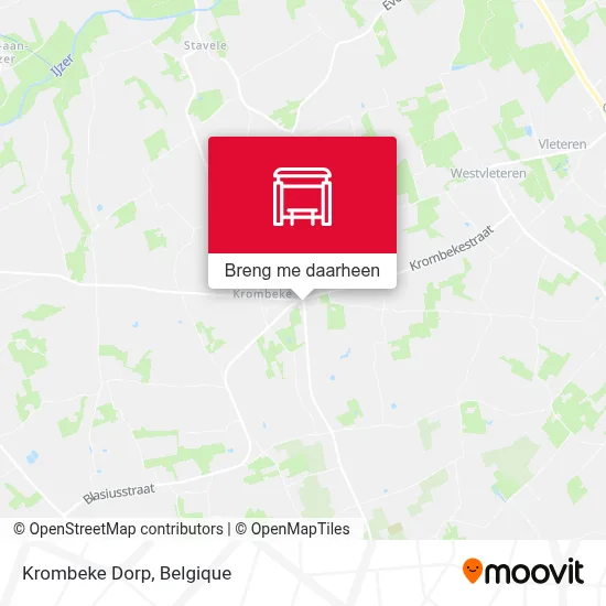 Krombeke Dorp kaart