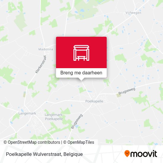 Poelkapelle Wulverstraat kaart