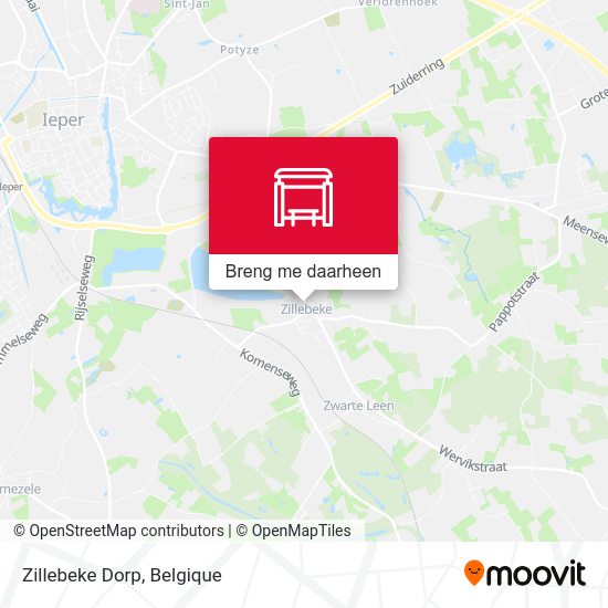 Zillebeke Dorp kaart