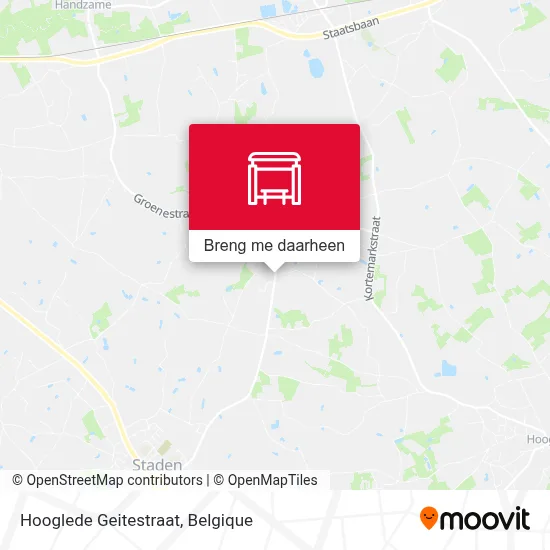 Hooglede Geitestraat kaart