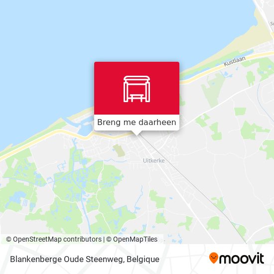 Blankenberge Oude Steenweg kaart