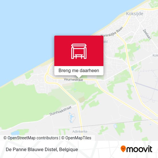 De Panne Blauwe Distel kaart