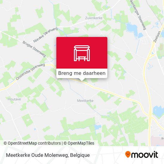 Meetkerke Oude Molenweg kaart
