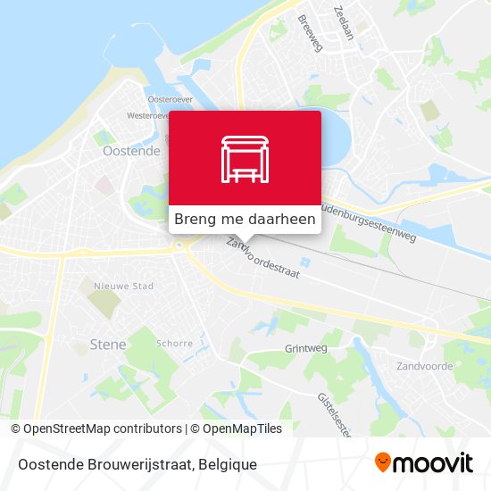 Oostende Brouwerijstraat kaart