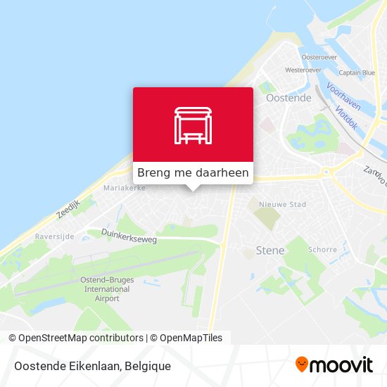 Oostende Eikenlaan kaart