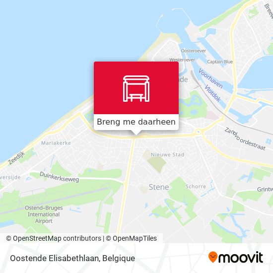 Oostende Elisabethlaan kaart