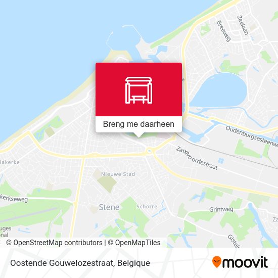 Oostende Gouwelozestraat kaart