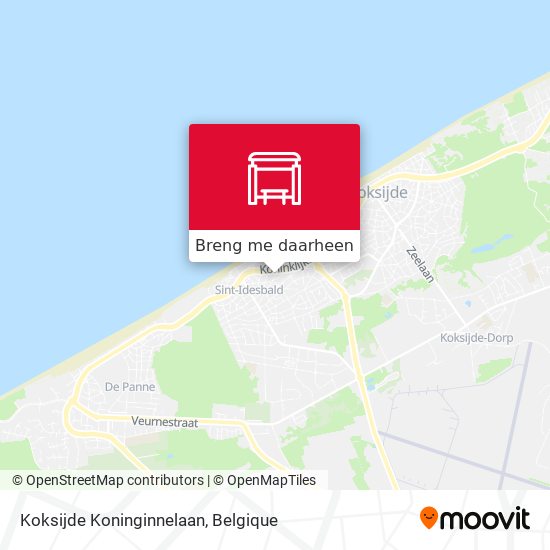 Koksijde Koninginnelaan kaart