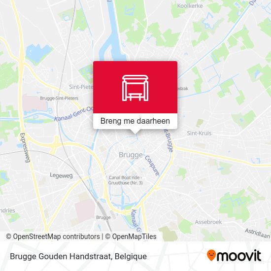 Brugge Gouden Handstraat kaart