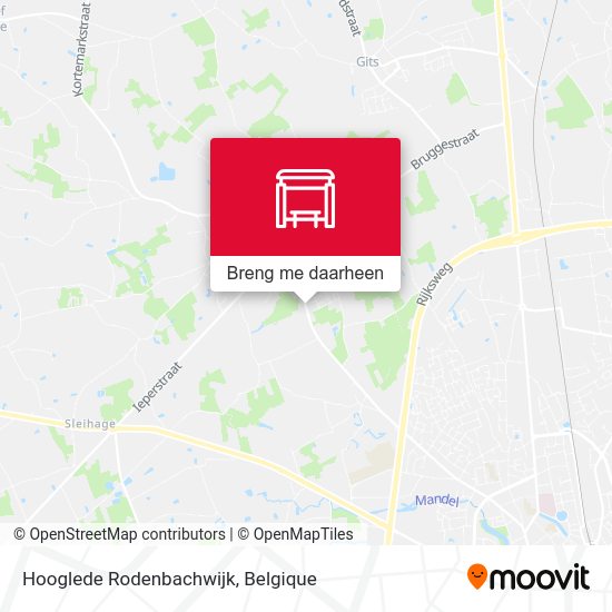 Hooglede Rodenbachwijk kaart