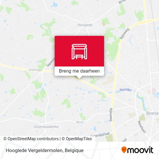 Hooglede Vergeldermolen kaart