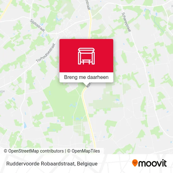 Ruddervoorde Robaardstraat kaart