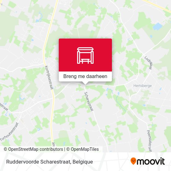 Ruddervoorde Scharestraat kaart