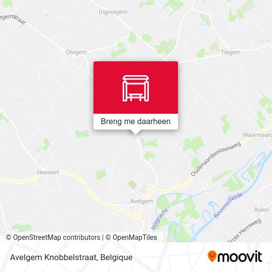 Avelgem Knobbelstraat kaart