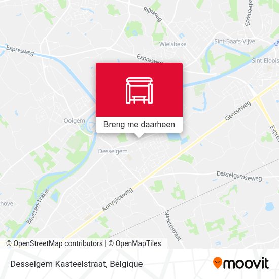 Desselgem Kasteelstraat kaart