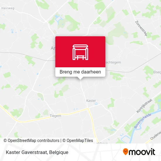 Kaster Gaverstraat kaart