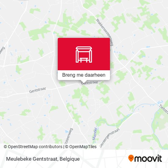 Meulebeke Gentstraat kaart