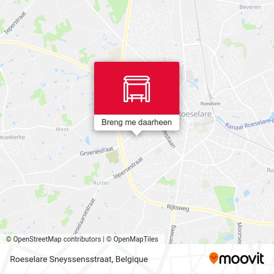Roeselare Sneyssensstraat kaart