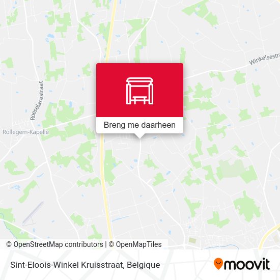 Sint-Eloois-Winkel Kruisstraat kaart