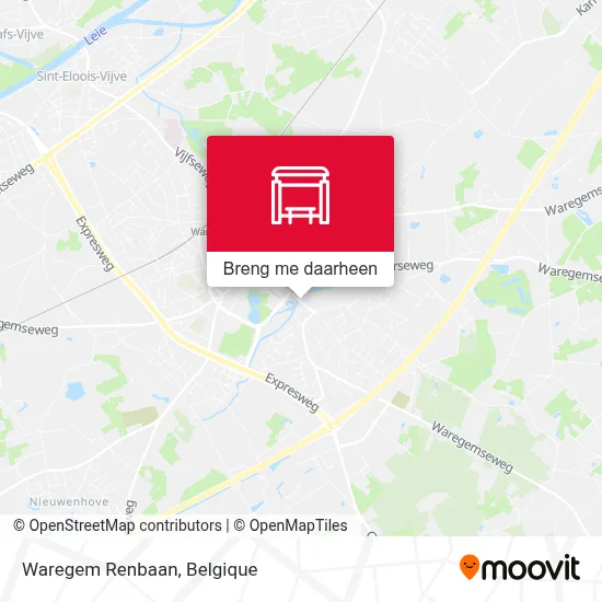 Waregem Renbaan kaart