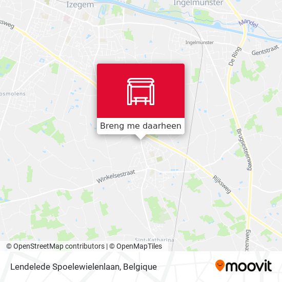 Lendelede Spoelewielenlaan kaart