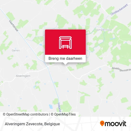 Alveringem Zevecote kaart