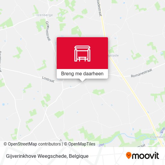 Gijverinkhove Weegschede kaart