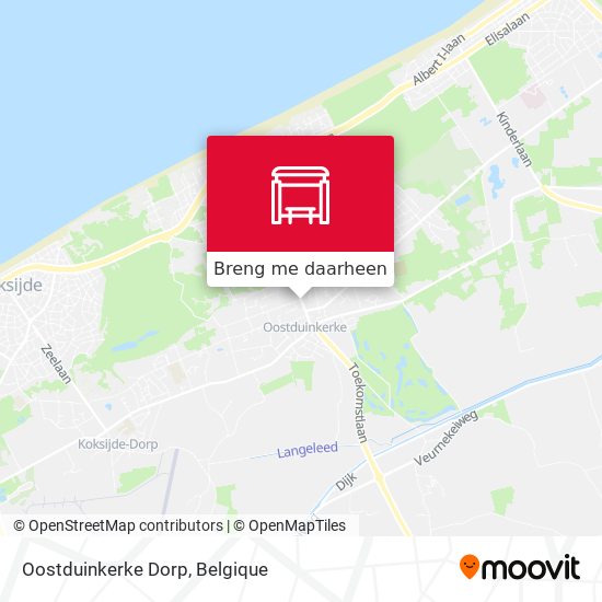 Oostduinkerke Dorp kaart