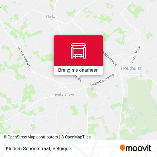 Klerken Schoolstraat kaart