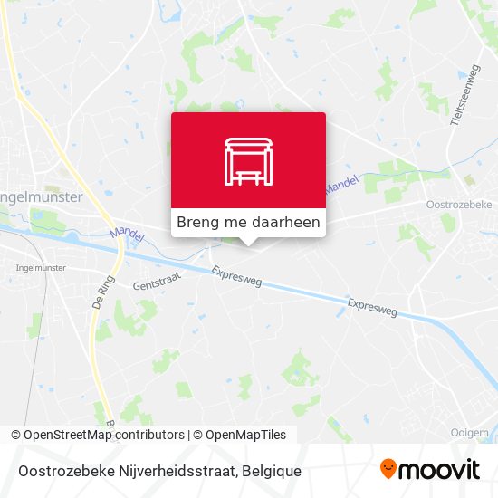 Oostrozebeke Nijverheidsstraat kaart