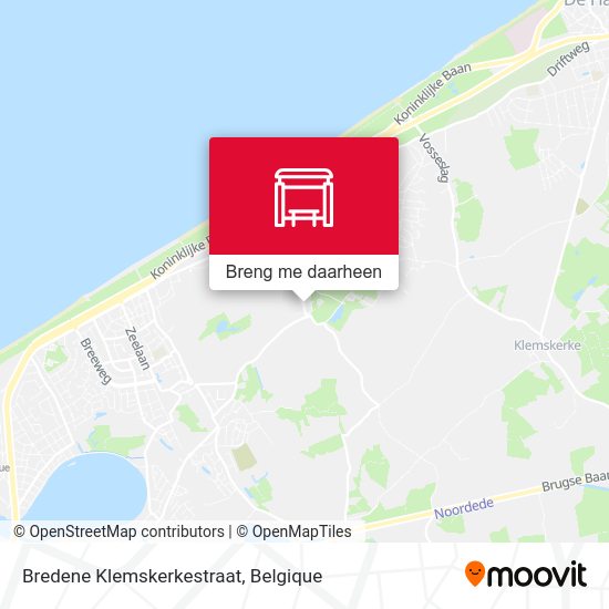 Bredene Klemskerkestraat kaart