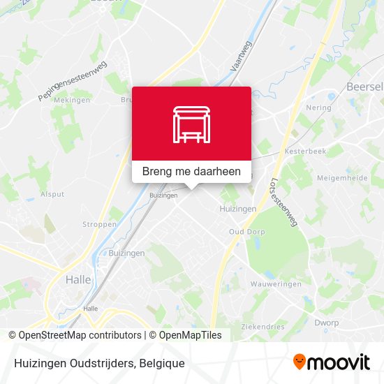 Huizingen Oudstrijders kaart
